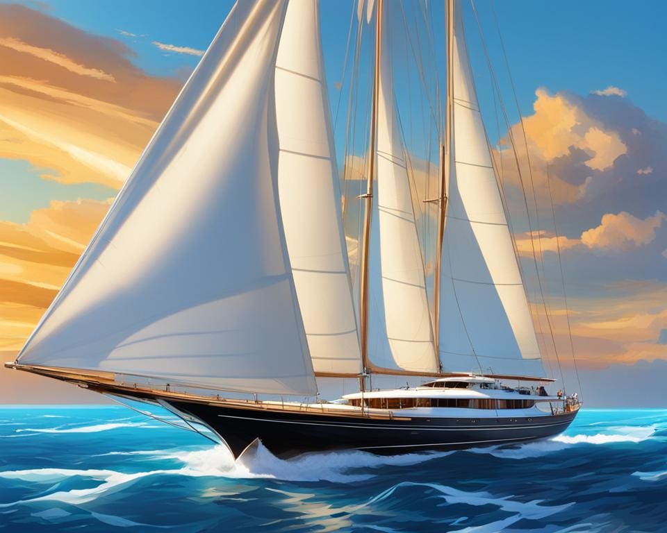 Een luxe zeilboot of catamaran