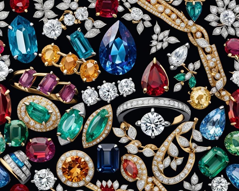 Exclusieve juwelen van beroemde ontwerpers zoals Cartier of Tiffany & Co