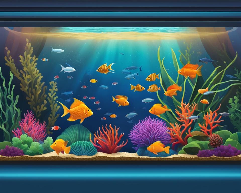 Een luxe aquarium op maat met exotische vissen