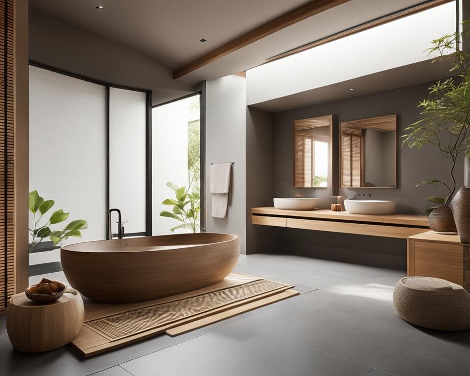 japans geïnspireerde badkamer