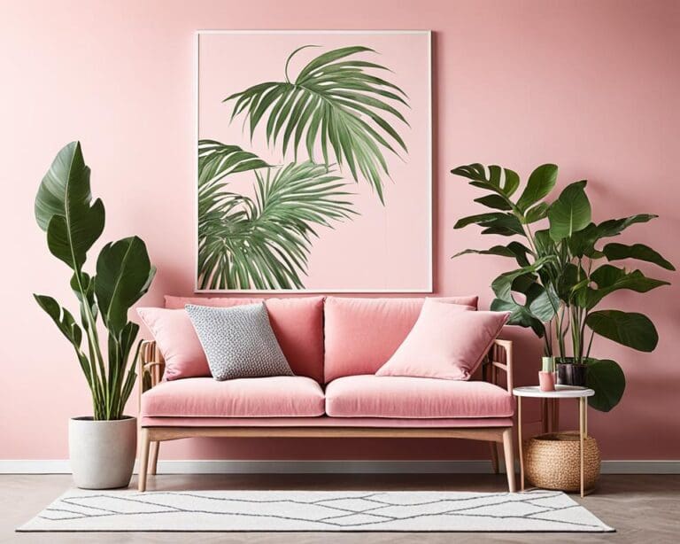 welke kleur past bij roze interieur