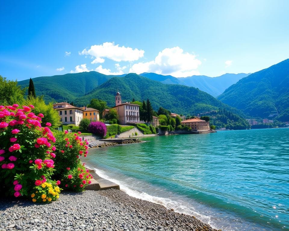 Bewonder de waterkant van het Comomeer, Italië