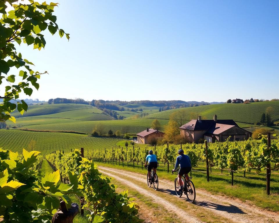 Fietsen door de wijngaarden van Bordeaux