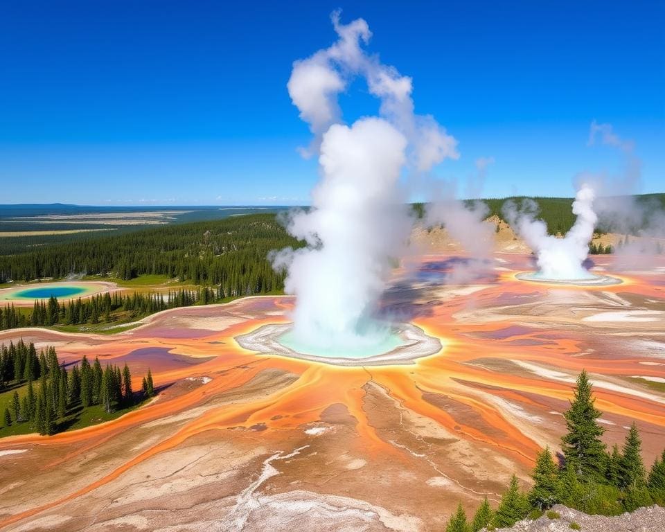 Geisers in Yellowstone