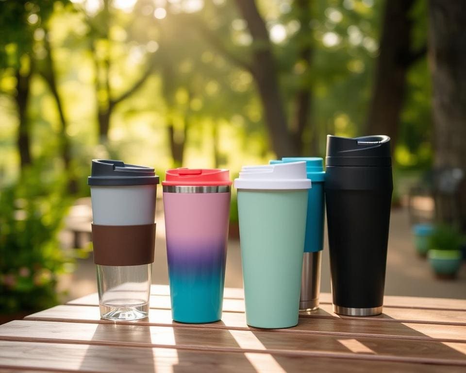 Herbruikbare drinkbekers voor onderweg