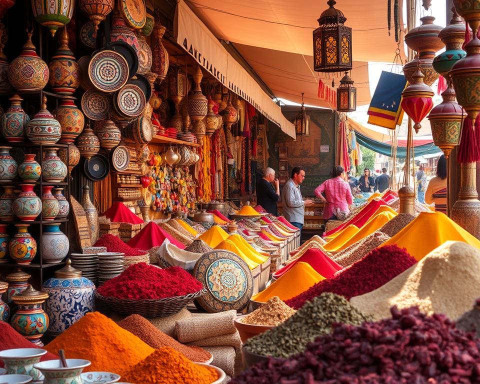 Marokkaanse souvenirs en exotische kruiden