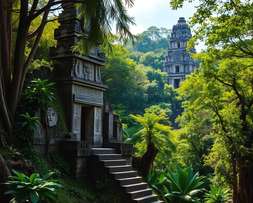 Maya-ruïnes in Tikal