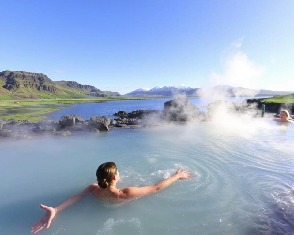 Ontspan in de natuurlijke warmwaterbaden van IJsland