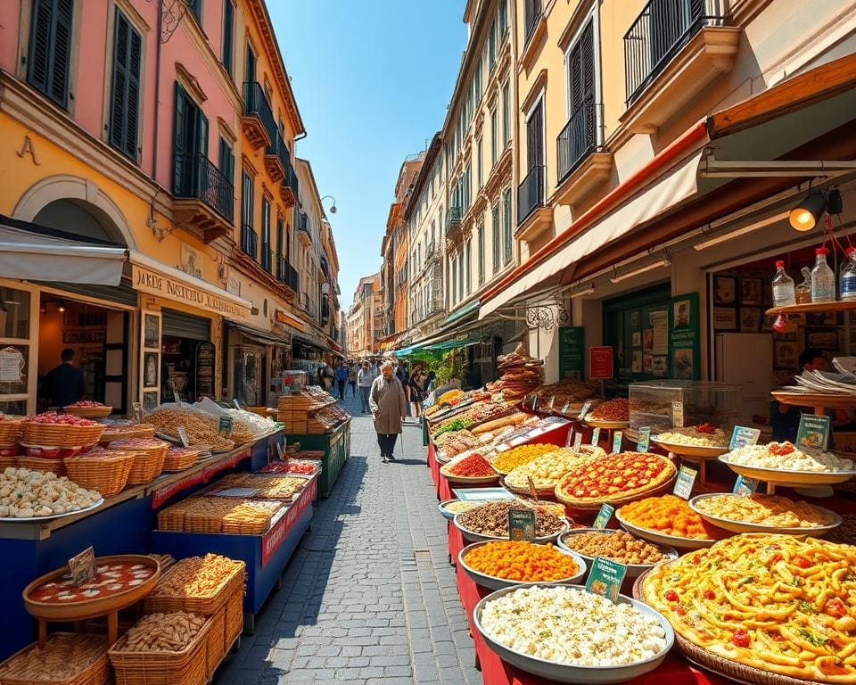 Proef authentieke gerechten in Napels, Italië