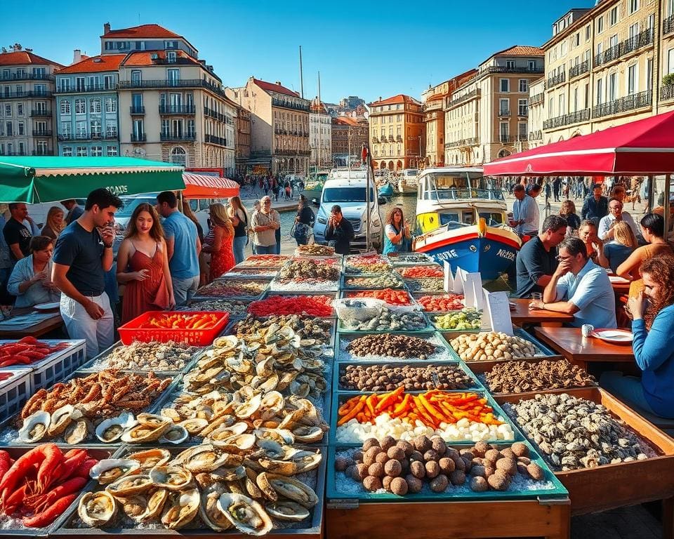 zeevruchten proeven in Lissabon