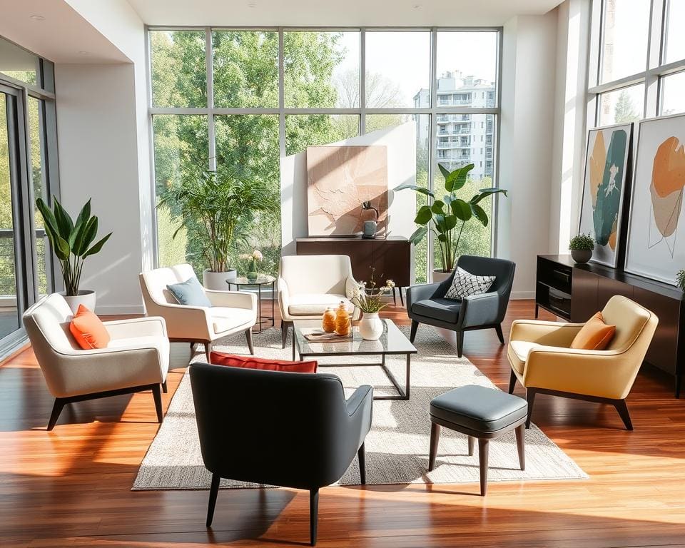 Bijzetstoelen voor extra zitplaatsen met een modern design