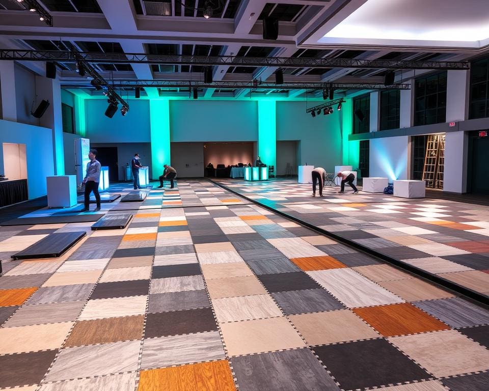 Meer tijd voor uw evenement met snel te plaatsen vloeren