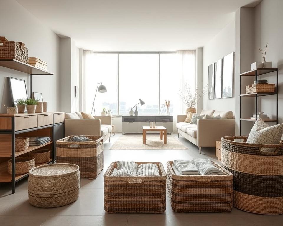 Moderne opbergmanden voor een strak interieur