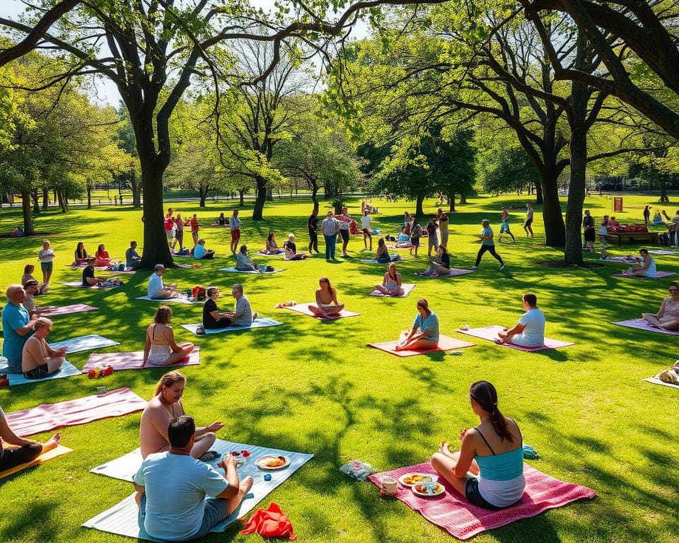 Parkdag met picknicks, yoga en sportieve activiteiten