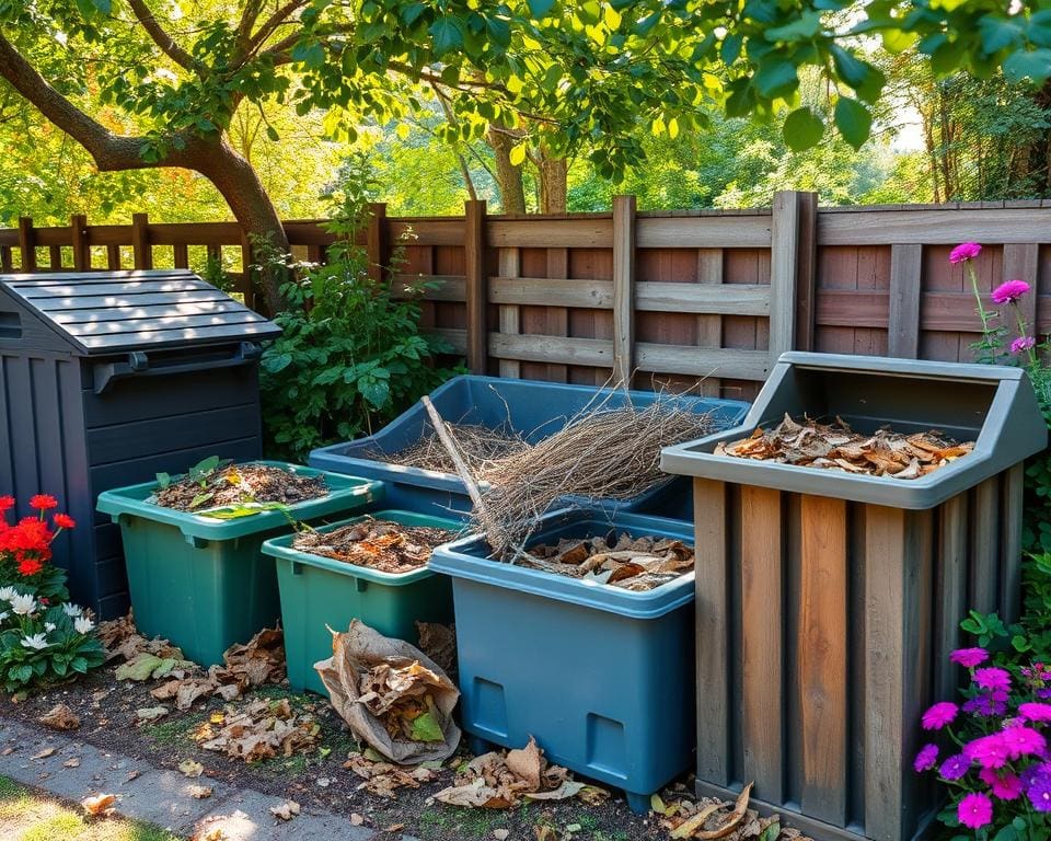 Snoeibakken voor tuinafvalbeheer