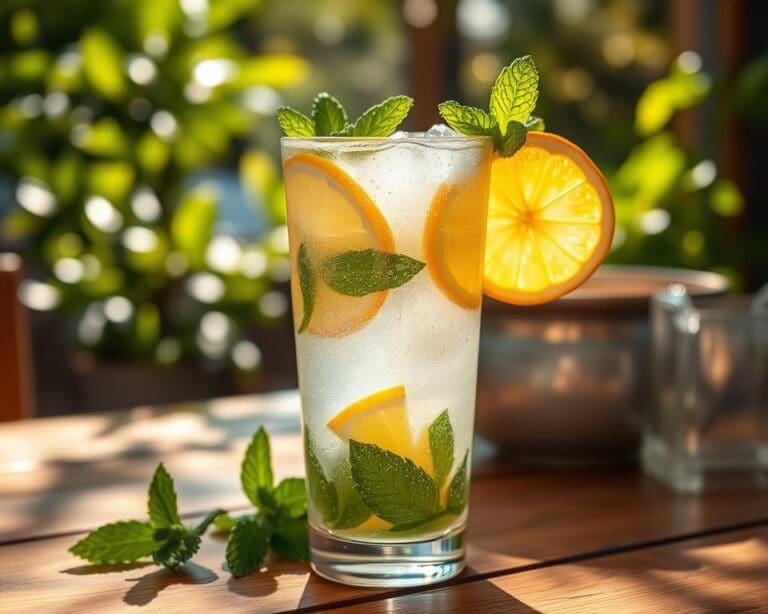 Sparkling Lemonade Mocktail met verse munt