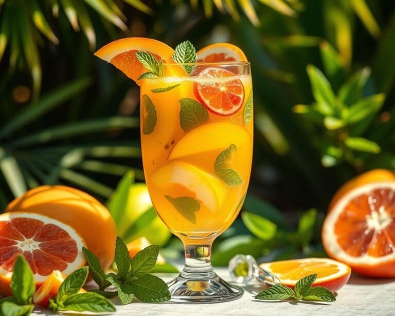 Tropical Mango Sangria met een vleugje munt