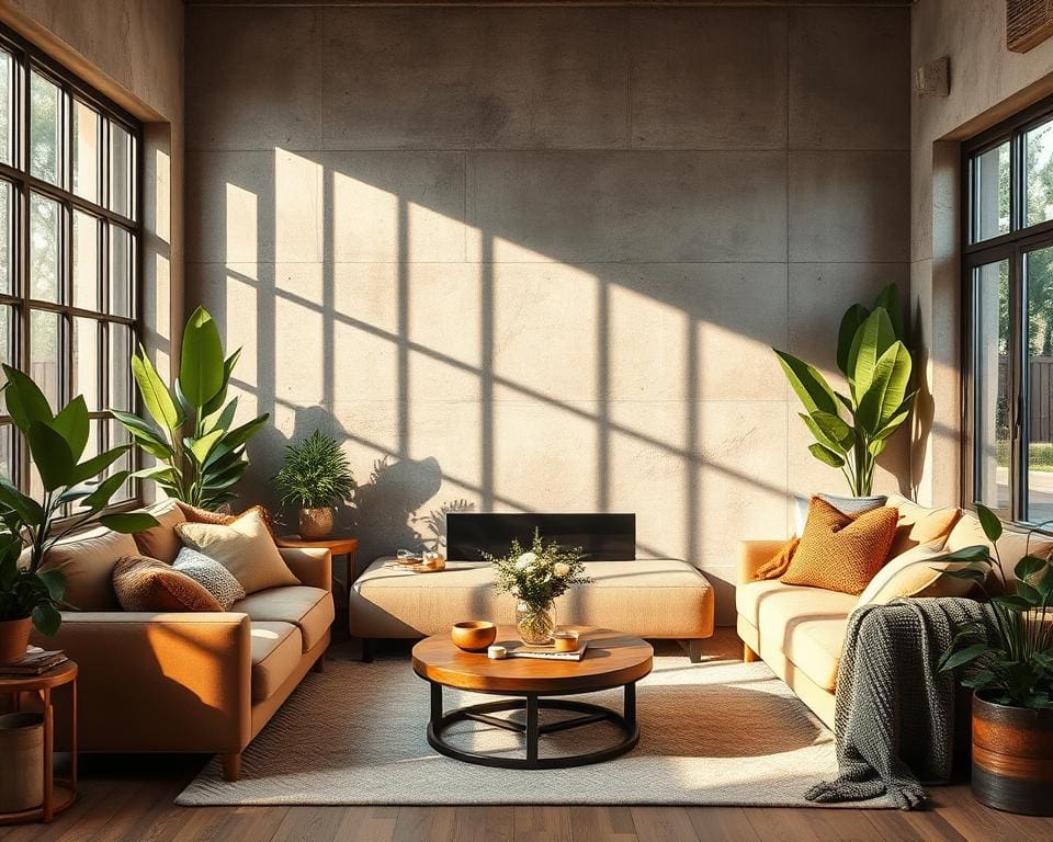 Hoe maak je betonlook gezellig in de woonkamer?