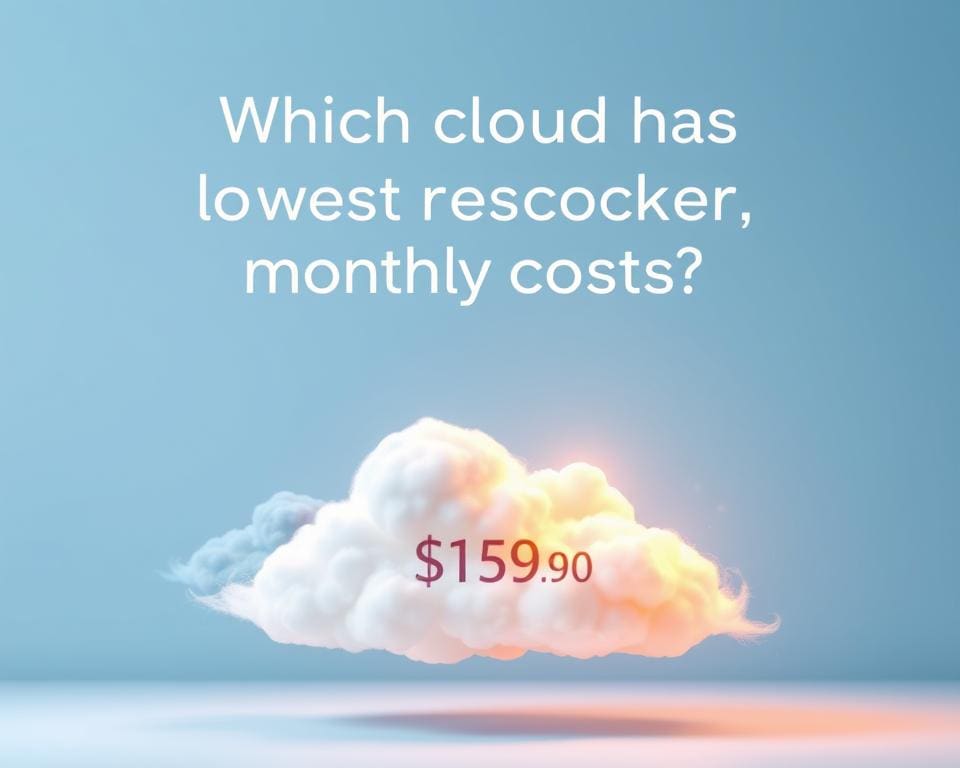 Welke cloud heeft de laagste maandelijkse kosten?
