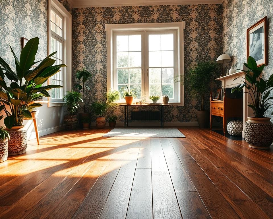 Eijffinger behang en houten vloeren