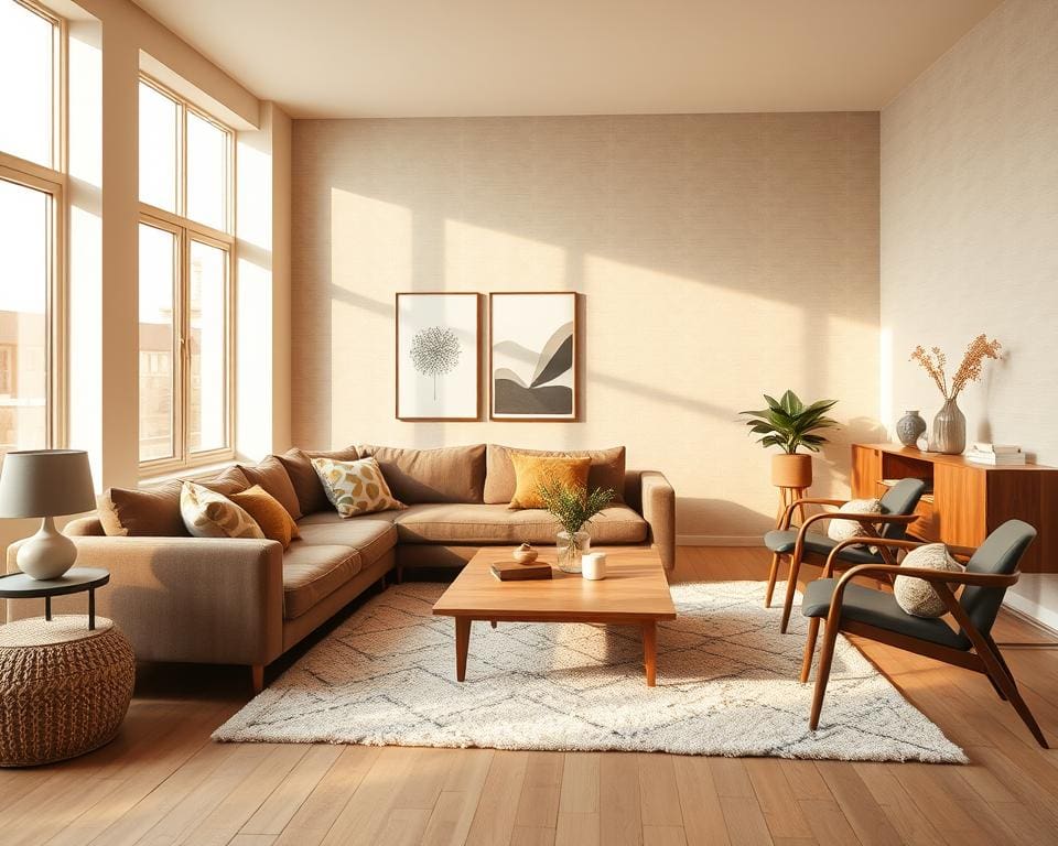 Welke patronen werken goed in een moderne woonkamer?