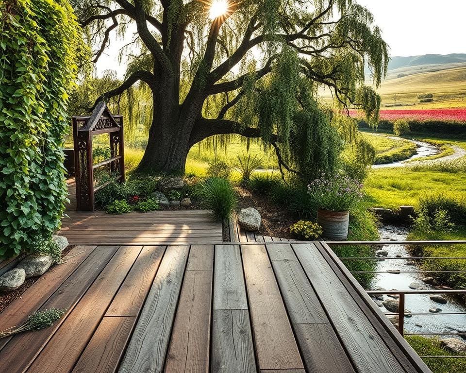 natuurlijke elementen in terrasdesign