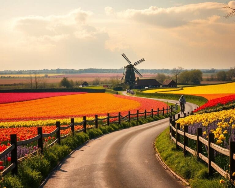 Waar kun je fietsen door bloeiende bollenvelden?