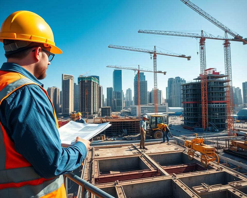 Wat doet een aannemer bij industriële bouw?