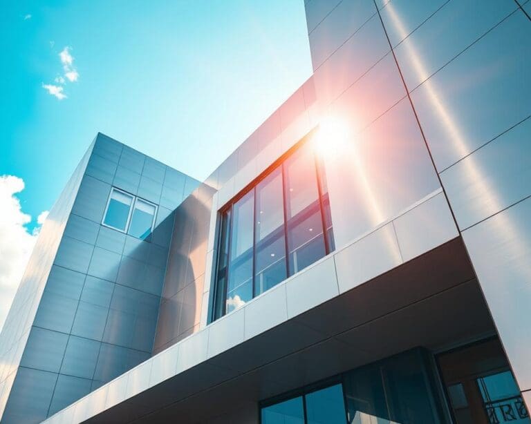 Aluminium composiet gevels voor strakke architectonische ontwerpen